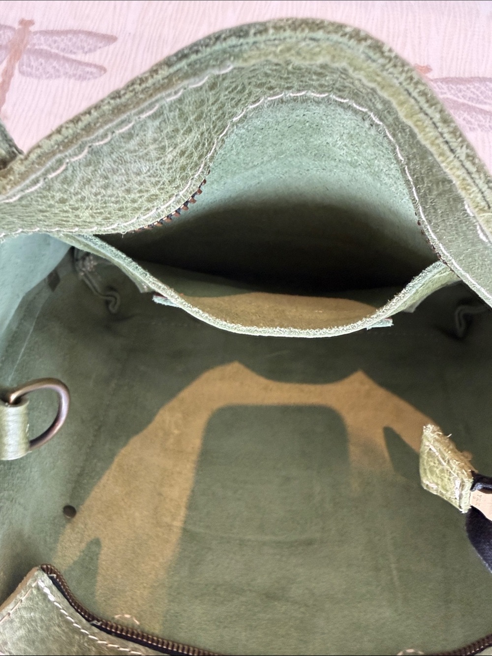 NEW Portland Leather Pebbled Leather Zip Medium “Almost Perfect” Crossbody/Tote - Picture 13 of 14